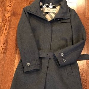Grey Burberry wool jacket size 10